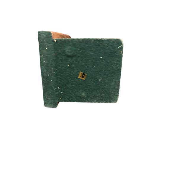 Vintage Single Brass Elephant Bookend Wood Base Trunks Up Made in India - Picture 5 of 8